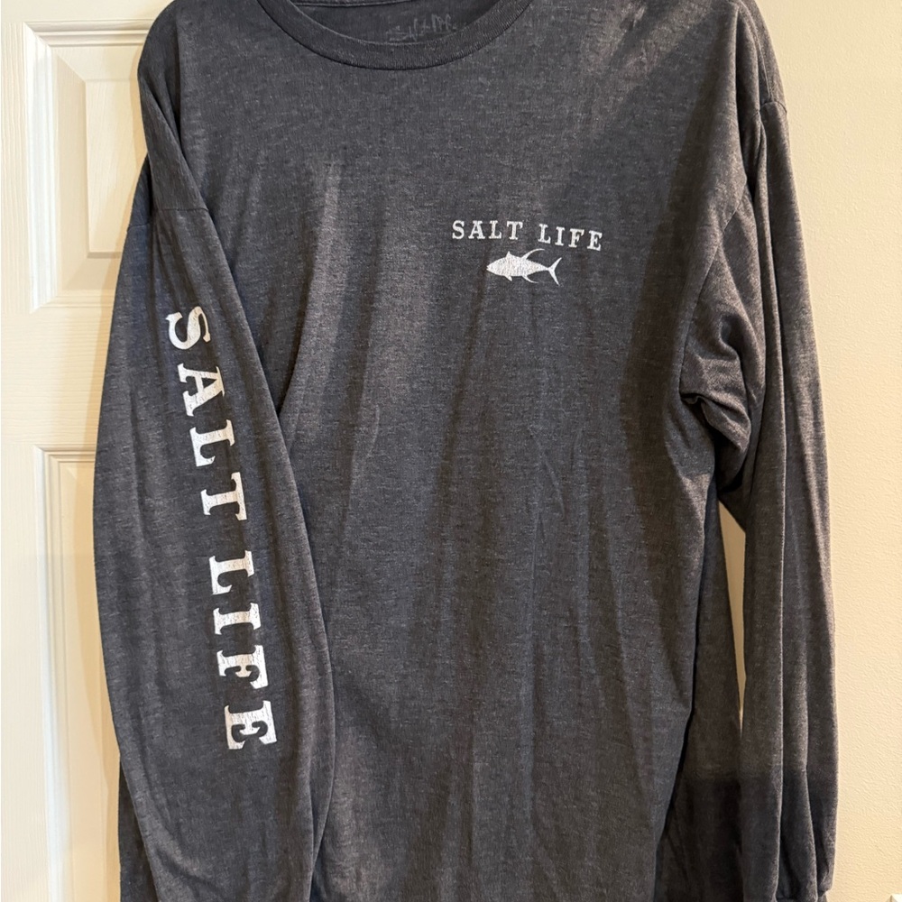 Salt Life Charcoal Heather Long Sleeve Tee